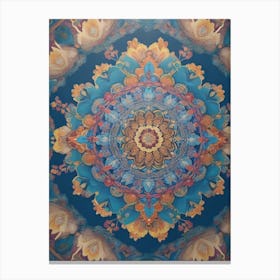 Bohemian Painting Inspired Kaleidoscope of Colors Series - 1 Canvas Print