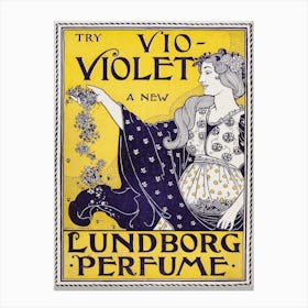 Lundborg Purfume Advert, Louis Rhead Canvas Print