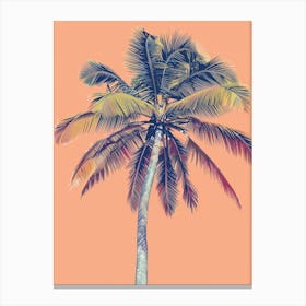 Palm Tree Minimalistic Drawing 1 Canvas Print