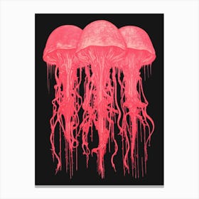 Irukandji Jellyfish Washed Illustration 1 Canvas Print