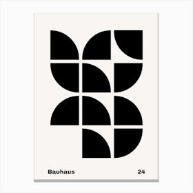 Geometric Bauhaus Poster B&W 24 Canvas Print