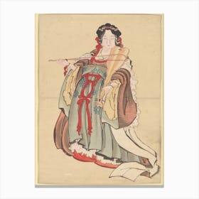 Benten (Goddess Of Love) , Katsushika Hokusai Canvas Print