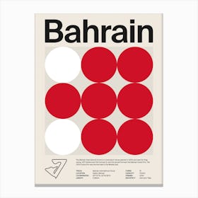 Mid Century Bahrain F1 Canvas Print