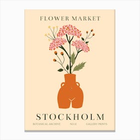 Flower Market Stockholm Canvas Print