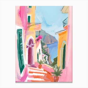 Amalfi Coast La Dolce Vita Poster Canvas Print