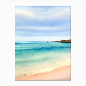 Scarborough Beach, Australia Watercolour Canvas Print