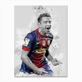 Xavi 2008 09 Uefa Champions League Fc Barcelona Football Player Canvas Print