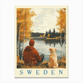 Sweden Travel Poster Canvas Print