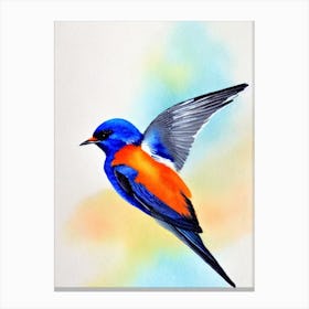 Barn Swallow Watercolour Bird Canvas Print