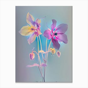 Iridescent Flower Columbine 3 Canvas Print
