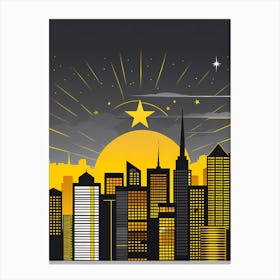 City Skyline 6 vector art Canvas Print