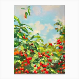 Coffee Plant 2 Impressionist Painting Canvas Print