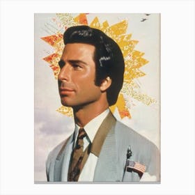 John Travolta Retro Collage Movies Canvas Print