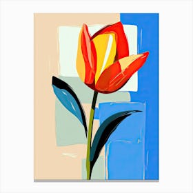 Tulip Revival: Neo-Expressionism in Basquiat's Style Canvas Print