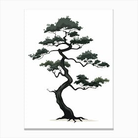 Cedar Tree Pixel Illustration 1 Canvas Print