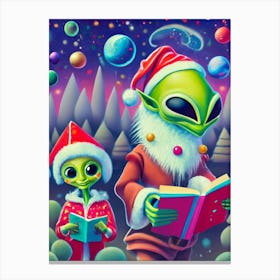 Alien Child Sing Christmas Carols Canvas Print