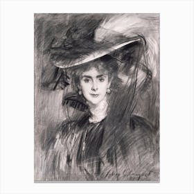 Portrait Of The Baroness De Meyer, John Singer Sargent Canvas Print