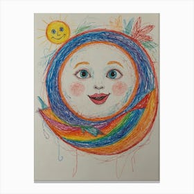 Child'S Drawing Canvas Print