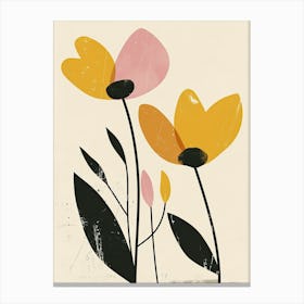 Frankfurt Flower Market Boho Minimalist Style Canvas Print