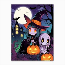 Halloween Witches Canvas Print