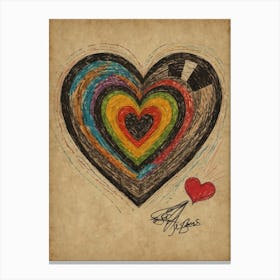 Rainbow Heart 3 Canvas Print