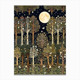 William Morris Moonlight In The Forest 112 Canvas Print