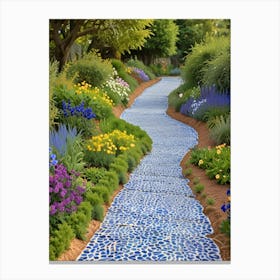 Mosaic Garden Path Canvas Print