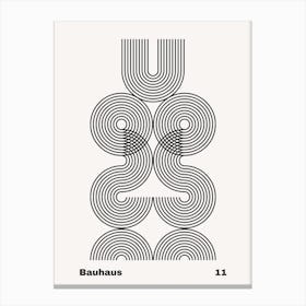 Geometric Bauhaus Poster B&W 11 Canvas Print