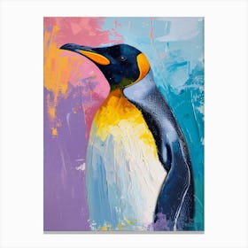 King Penguin Robben Island Colour Block Painting 3 Canvas Print