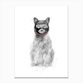 Masked Cat Canvas Print