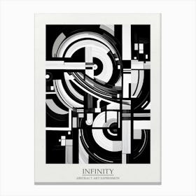 Infinity Abstract Black And White 5 Poster Canvas Print