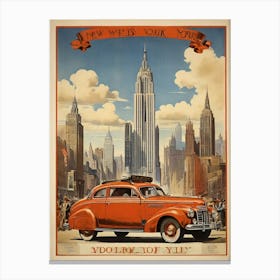 Vintage Travel Poster New York Art Print 0 (1) Canvas Print