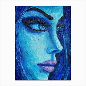 Blue Eyed Woman Canvas Print