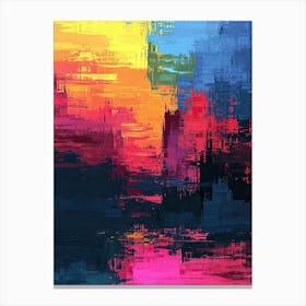 Abstract Painting | Pixel Minimalism Art Series 1 Canvas Print