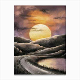 Sunset Road 1 Canvas Print