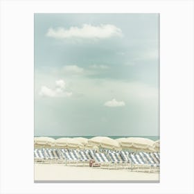 Vintage Beach Scene Canvas Print
