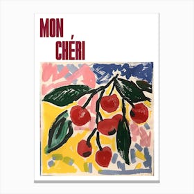 Mon Cheri Poster Summer Cherries Painting Matisse Style 1 Canvas Print