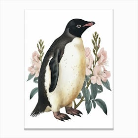Adlie Penguin Cooper Bay Vintage Botanical Painting 2 Canvas Print
