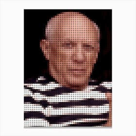 Pablo Picasso In Style Dots Canvas Print
