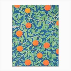 Blood Orange Vintage Botanical Fruit Canvas Print