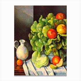 Lettuce 2 Cezanne Style vegetable Canvas Print