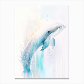 Risso S Dolphin Storybook Watercolour  (2) Canvas Print