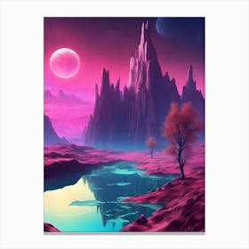 Pink Planet Canvas Print