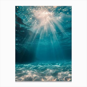 Underwater Sun Rays Canvas Print