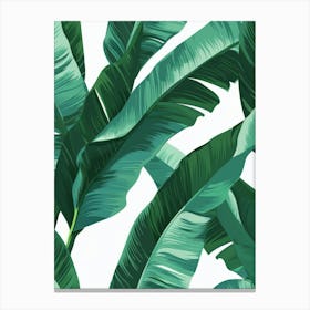 Banana Leaves Wallpaper Canvas Print