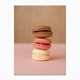 Pastel French Macaroons Canvas Print
