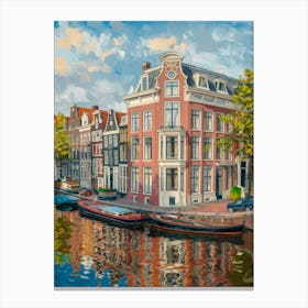 Amsterdam Canals Building Canvas Print