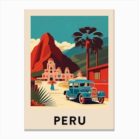 Peru 2 Vintage Travel Poster Canvas Print