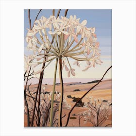 Agapanthus 4 Flower Painting Canvas Print