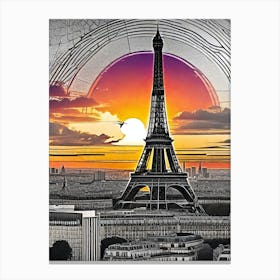 Sunset In Paris 1 Canvas Print